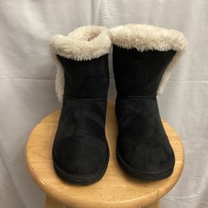 Faux Fur Mid Calf Boots